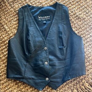 Wilson's Black Leather Vest SZ L